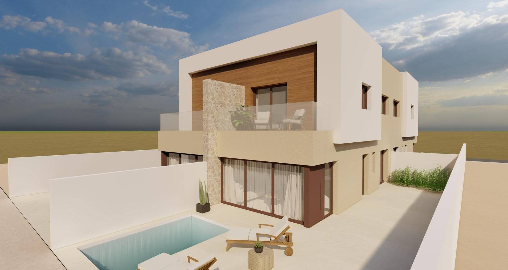 Obra nueva - Casa adosada - San Javier - pueblo
