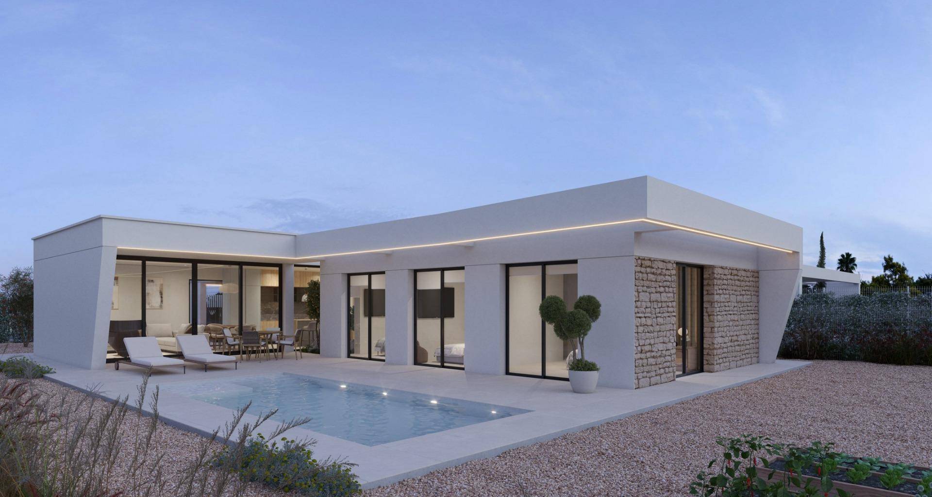 Obra nueva - Chalet - Fuente Álamo - Hacienda del Alamo